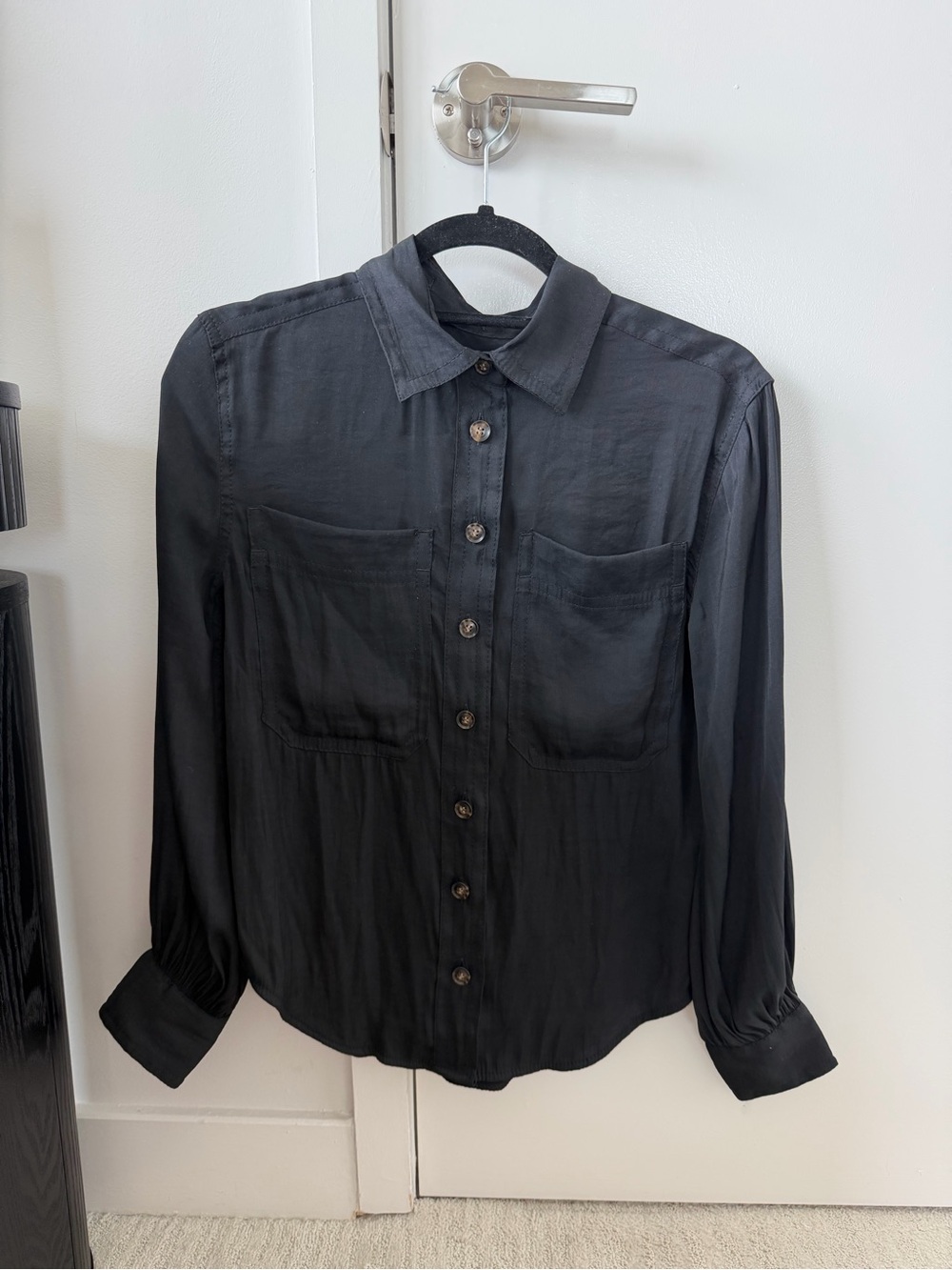 Banana Republic Classic Black Button-Up Blouse - Picture 1 of 4